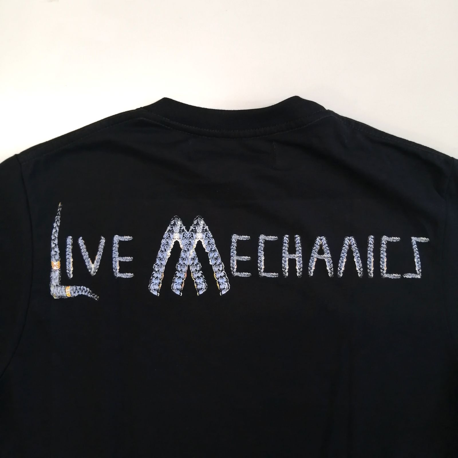 入手困難 送料無料 ライブメカニクス LIVE MECHANICS Tシャツ LIVE MECHANICS Tシャツ 半袖 メンズ 春夏用 黒 大きいサイズ