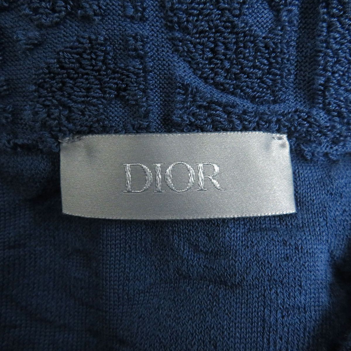 Dior ネイビー　ポロシャツ M オブリーク DIOR | ポロシャツ ディオール オブリーク コットン ジャカード