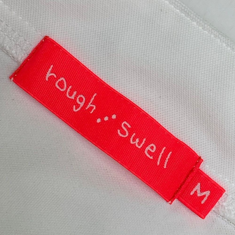 鮮やかさのある サイズ M ROUGH-SWELL ラフアンドスウェル 2025年モデル 半袖Tシャツ スマイル ホワイト系 240101457074 ゴルフウェア レディース ストスト 頑張った