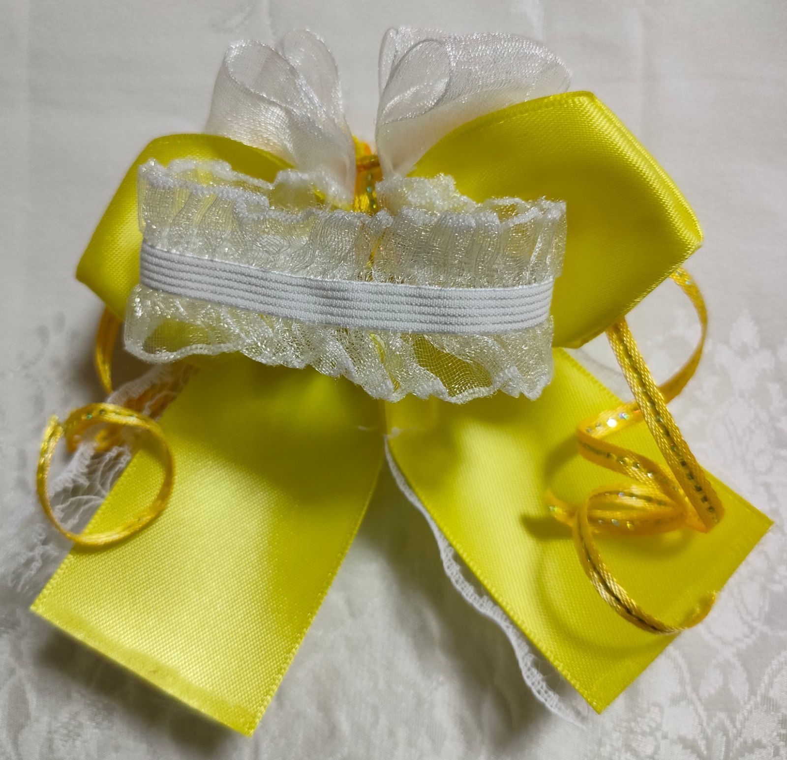 ペンライトリボン キンブレリボン ペンラリボン 黄色 イエロー V42