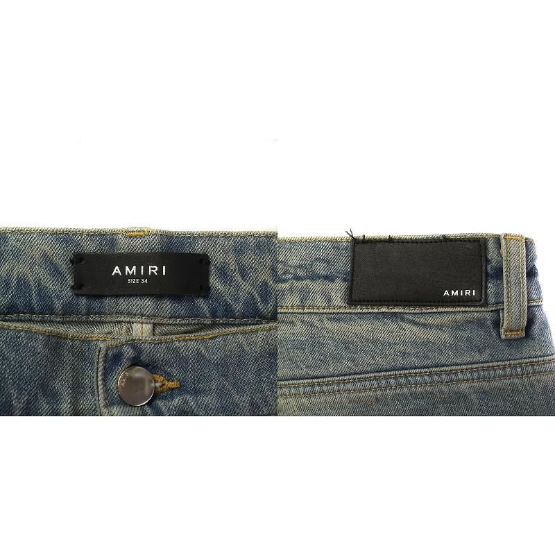 tairen様AMIRI アミリ＊バンダナストレートジーンズ ダメージ加工