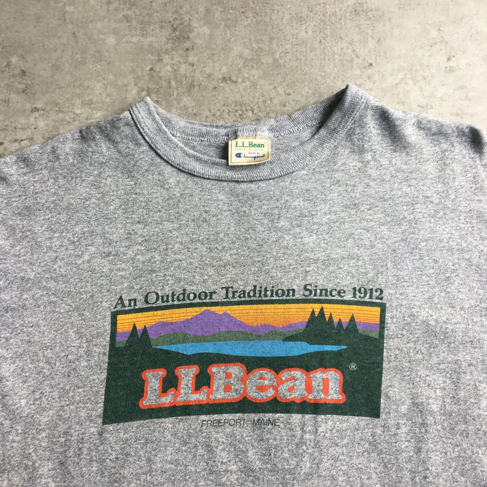 80s USA製 L.L.Bean Champion Logo Printed T-shirt エルエルビーン チャンピオン ロゴ Tシャツ -  メルカリ