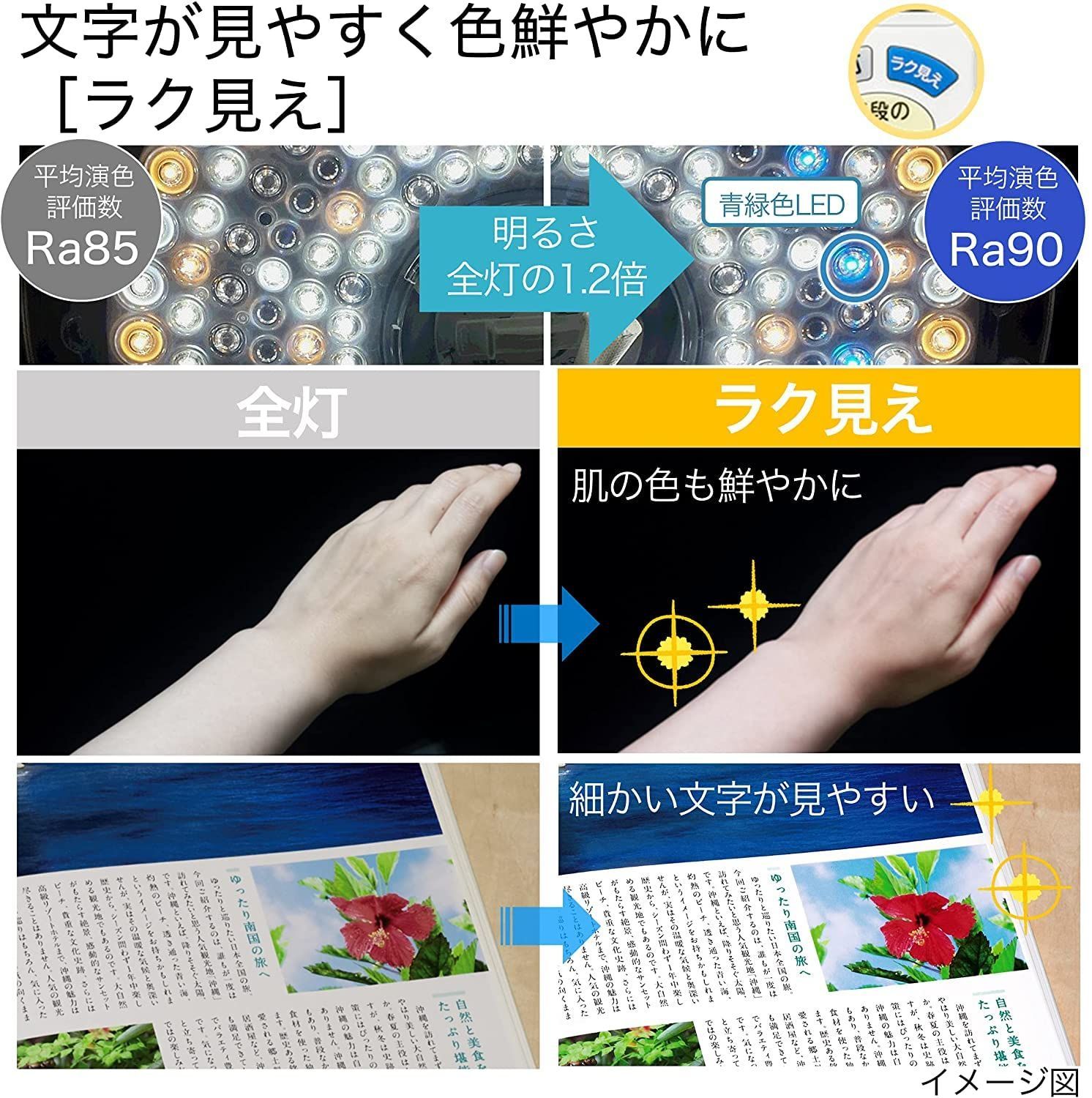 日立 LEDシーリング ハイグレード ラク見え ~8畳 文字が見やすく色鮮やか 調光 調色 日本製 LEC-AHR800UAZ