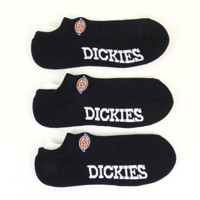 靴下 セット メンズ くるぶし ソックス 3足組 Dickies ディッキーズ SN 3P 13688400 ロゴ刺繍底パイル ショート丈 男女兼用 通勤 通学 ワンポイント ロゴ 肉厚ソックス スクール ホワイト ブラック おしゃれ プレゼント ギフト