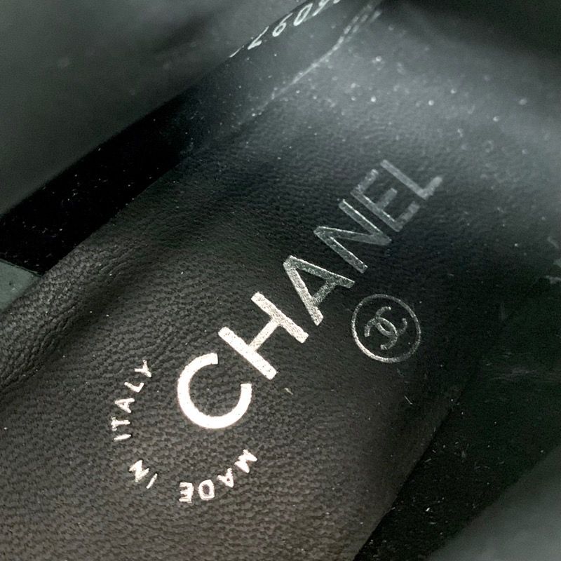 シャネル CHANEL ブーツ ショートブーツ 靴 シューズ チェック レース