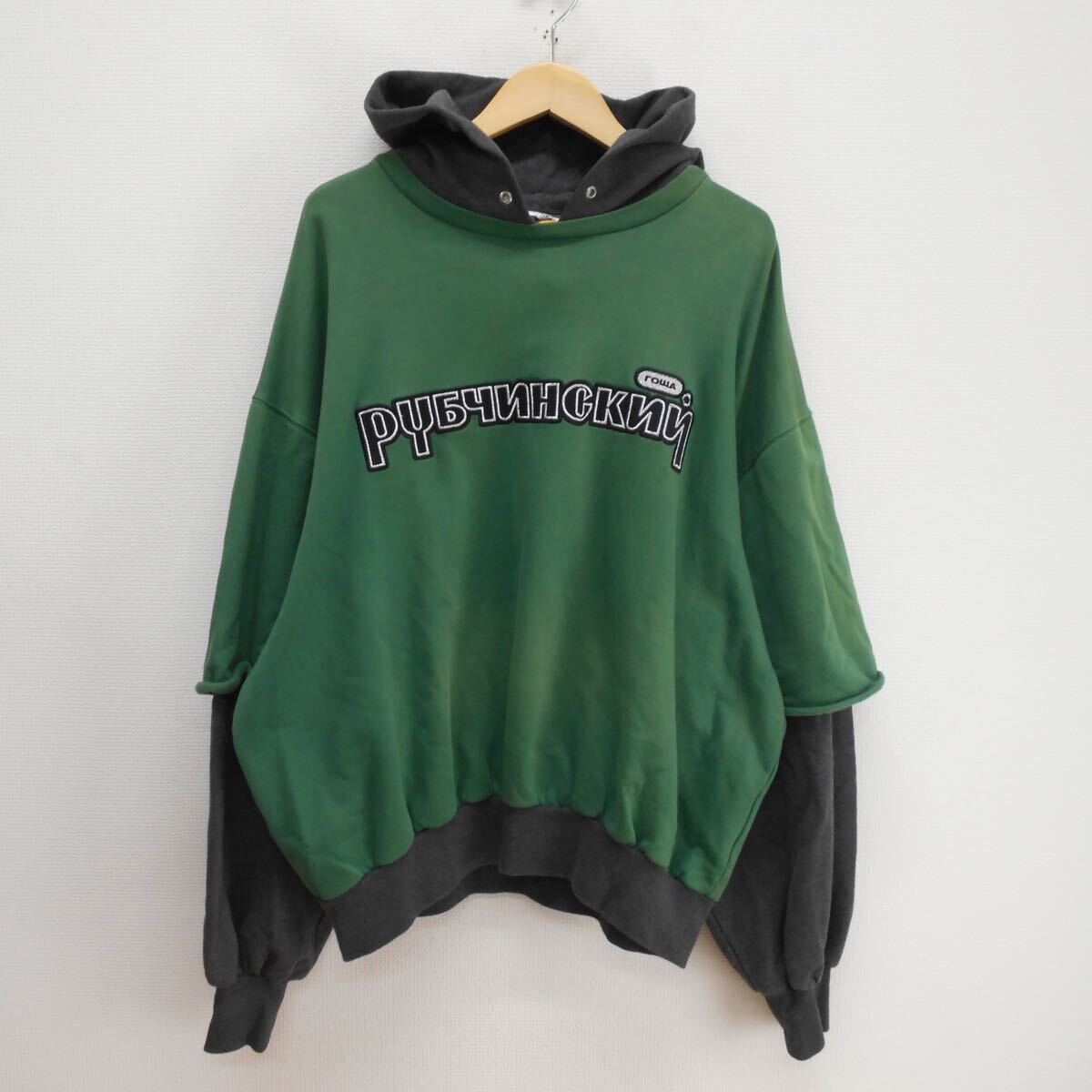 GOSHA RUBCHINSKIY ゴーシャラブチンスキー 18SS COMBO HOODED SWEATSHIRT スウェット パーカー L  10117503 - メルカリ