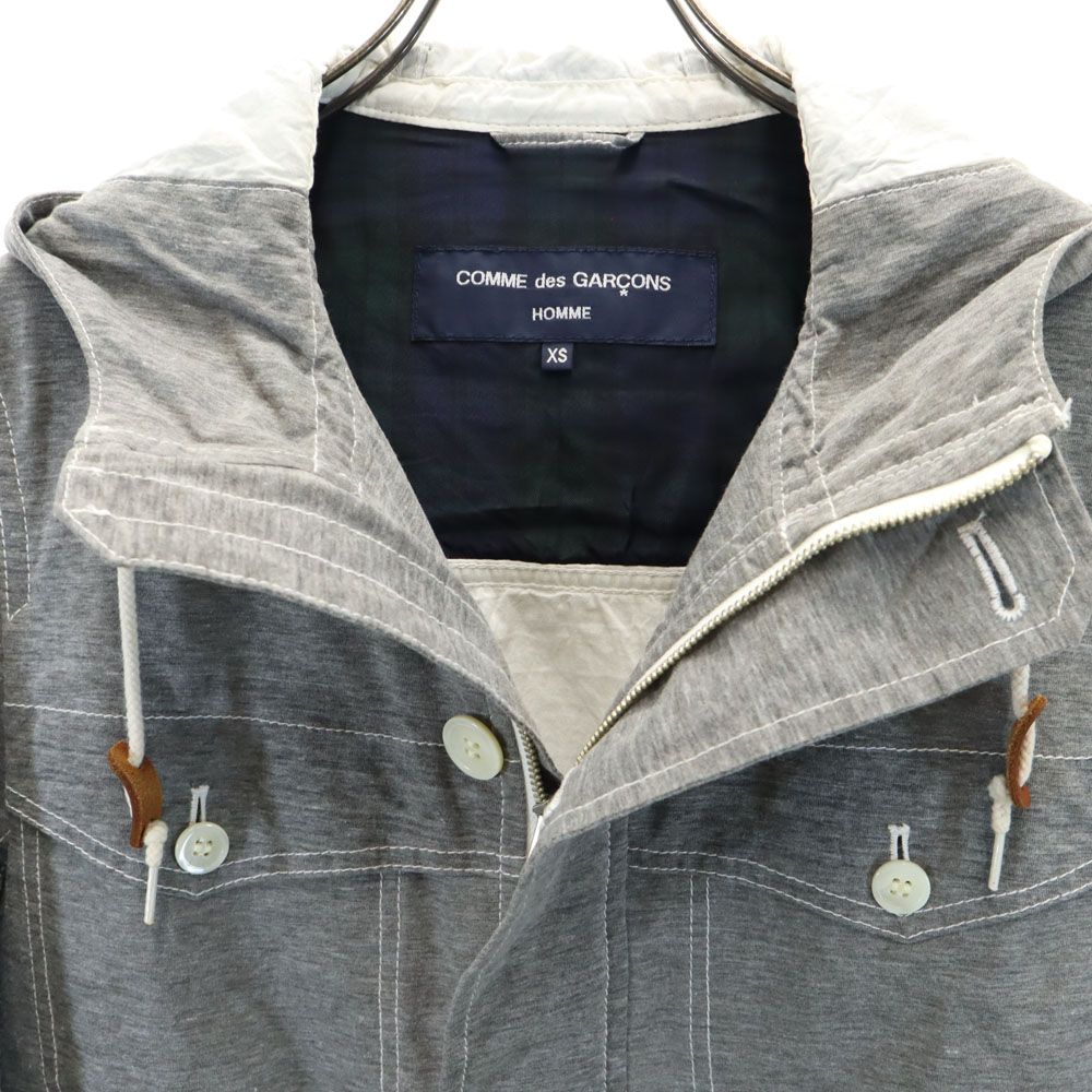 コムデギャルソンオム AD2011 日本製 HI-J047 長袖 ジャケット XS グレー COMME des GARCONS HOMME フード メンズ