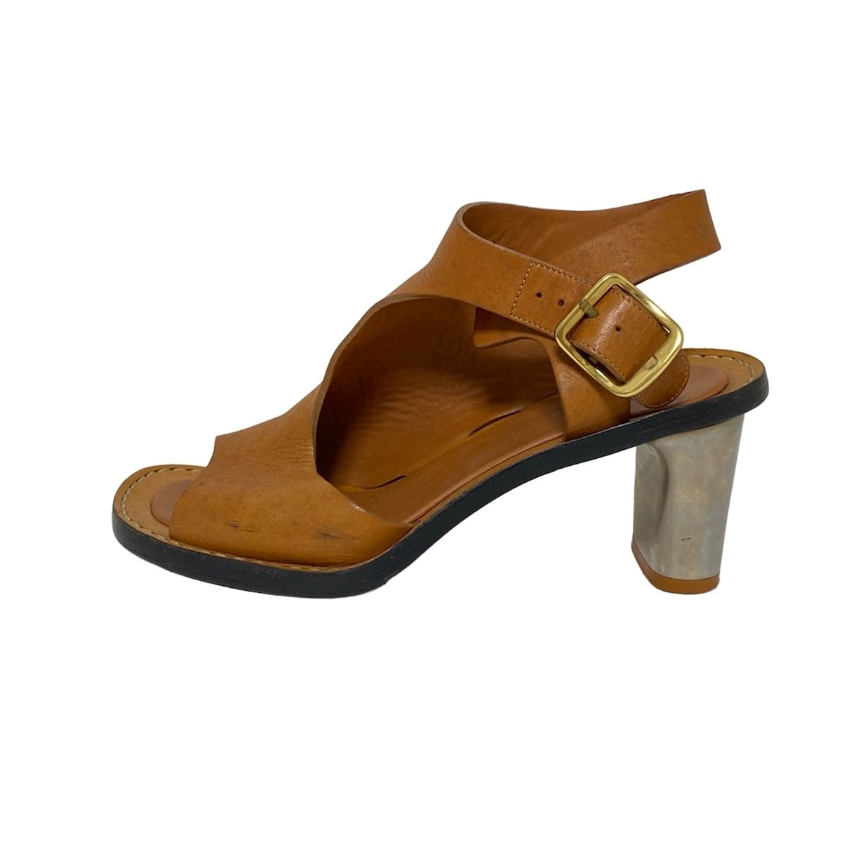 CELINE レザー サンダル 36 CELINE ブラウンレザーサンダル36サイズ