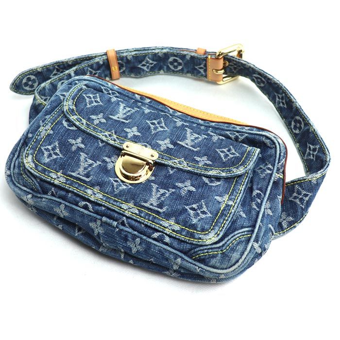LOUIS VUITTON ルイ ヴィトン バムバック ボディバッグ モノグラムデニム ブルー M95347 SR1067 レディース