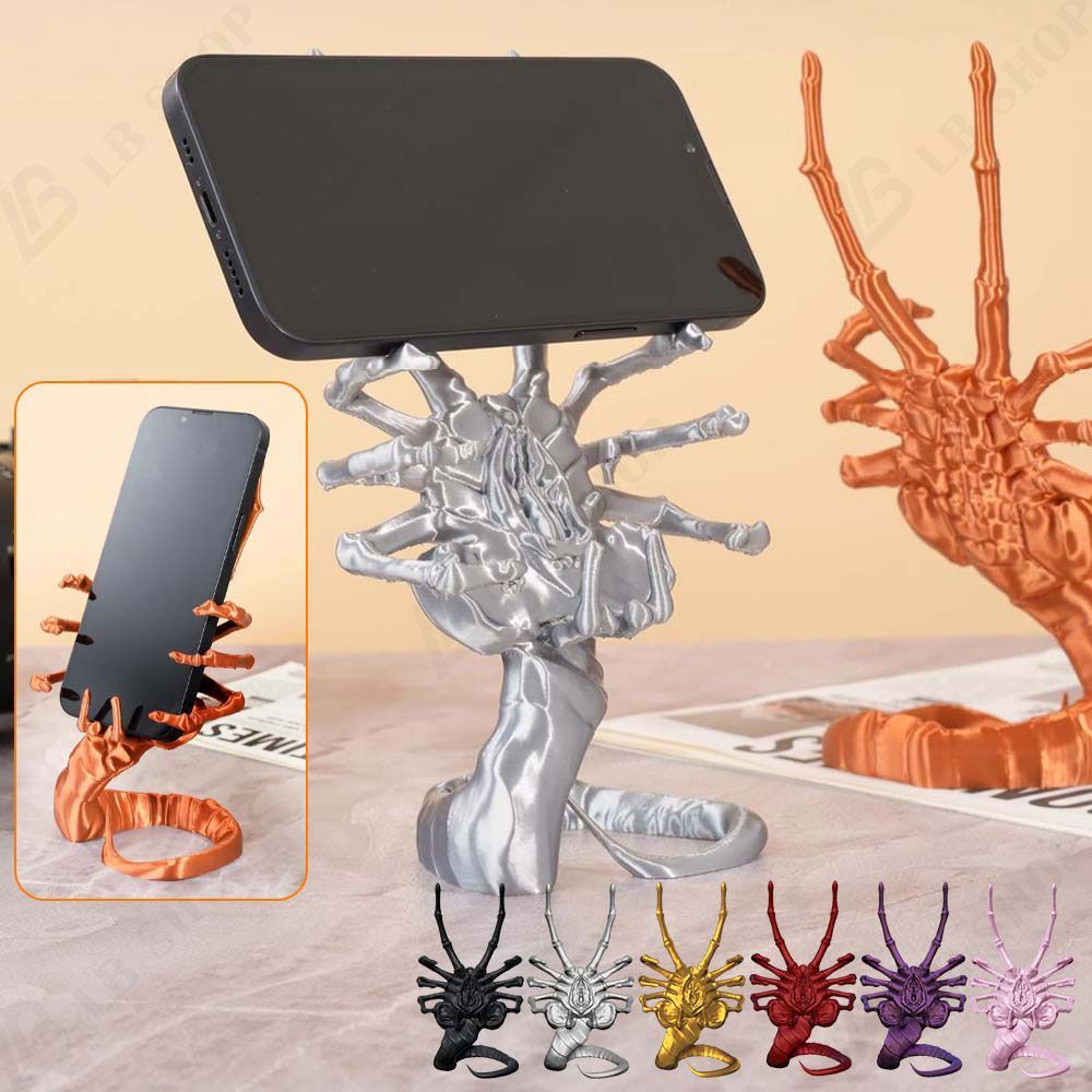 新品 スマホスタンド 3D印刷 フェイスハガー スマホスタンド 虫飾り