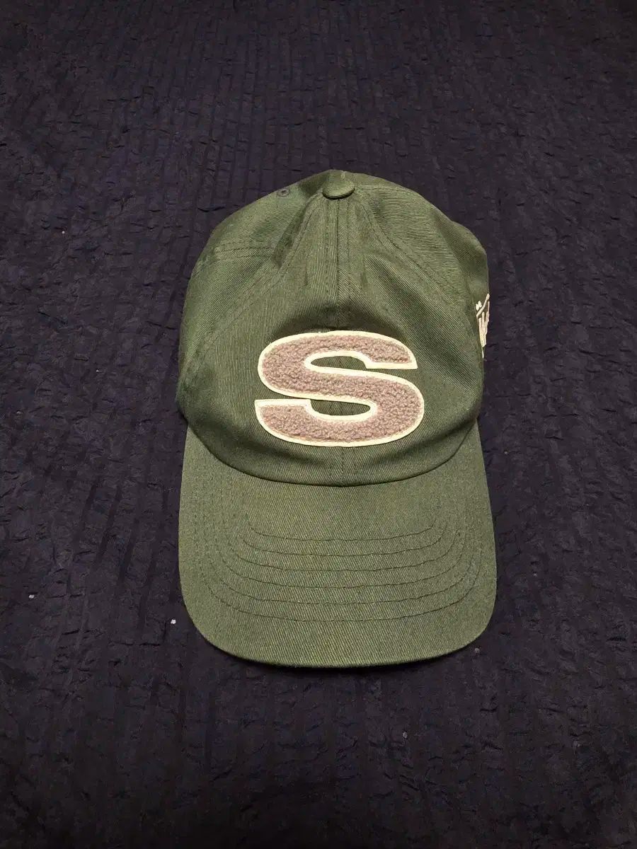 STUSSY ステューシー シェニール S ロー プロ キャップ フォレスト グリーン