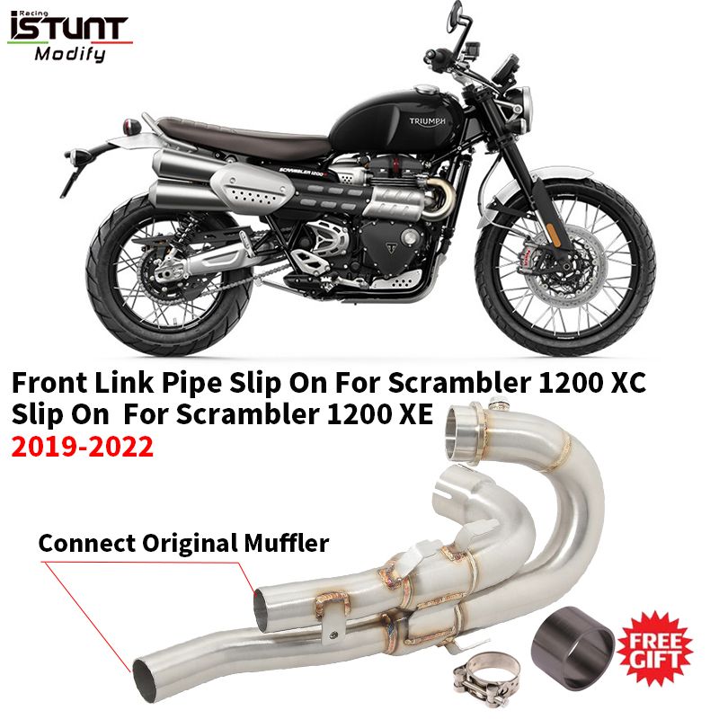 バイク 排気フルシステム エスケープ モトフロントリンクパイプ スリップオン トライアンフ SCRAMBLER 1200 XC XE 2019-22