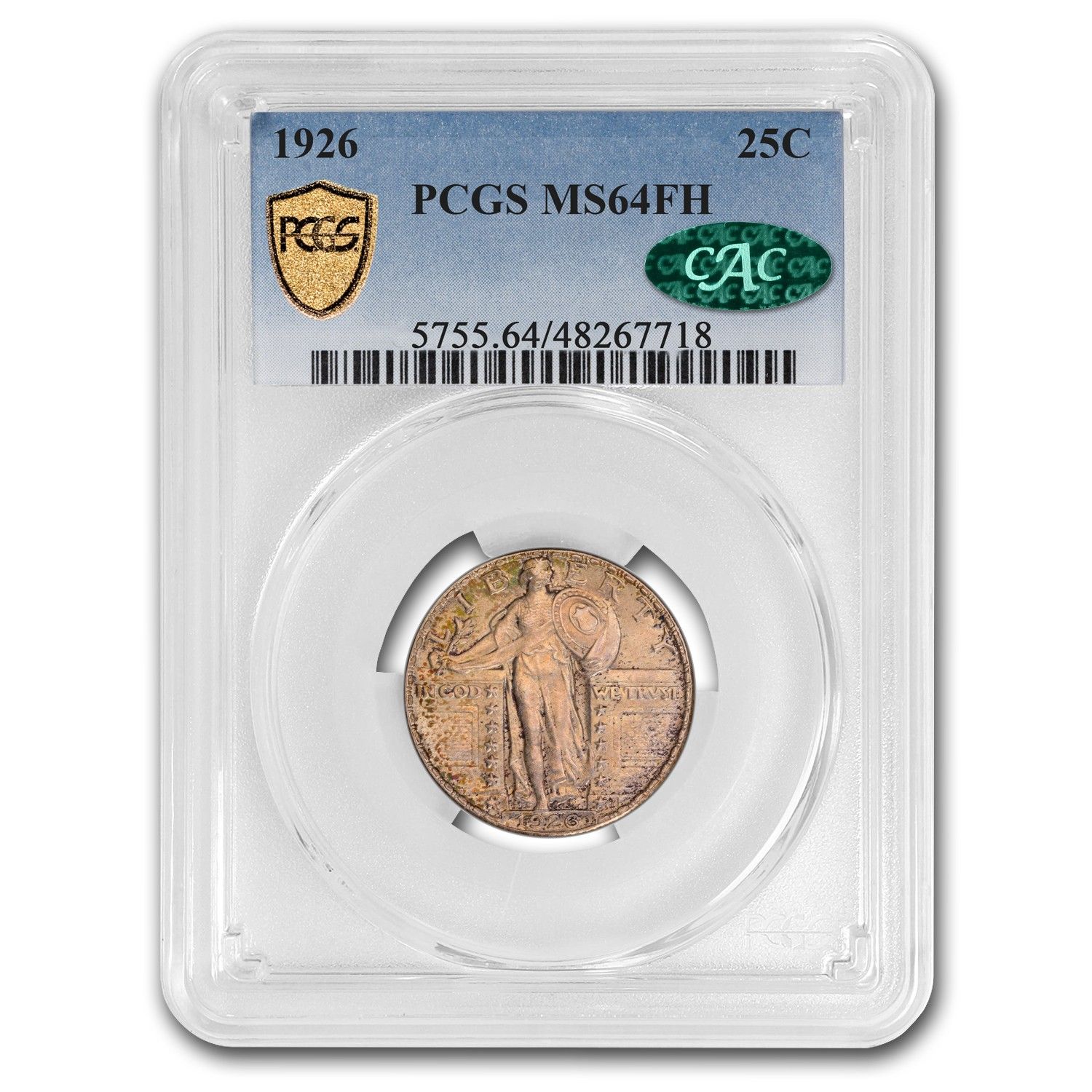1926 Standing Liberty Quarter MS-64 PCGS CAC FH