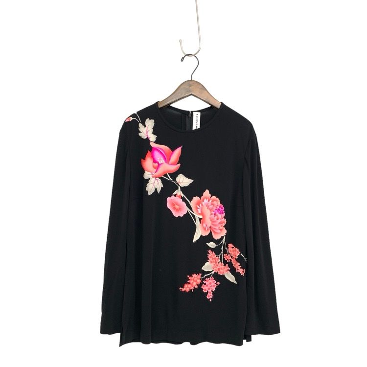 46400★LEONARD レオナール カットソー 46 花柄　ブラウス 美品 LEONARD レオナール ブラウス カットソー 花柄 フラワー 総