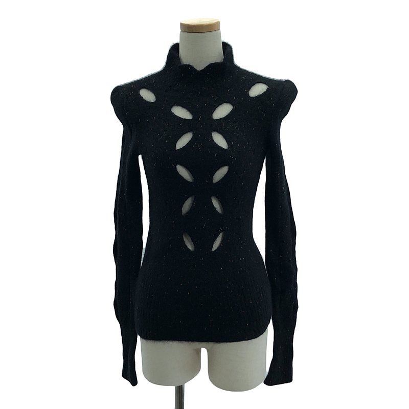 ISABEL MARANT | イザベルマラン | カットワーク ベイビーアルパカ ネップニット | 34 | ブラック | マルチ | レディース