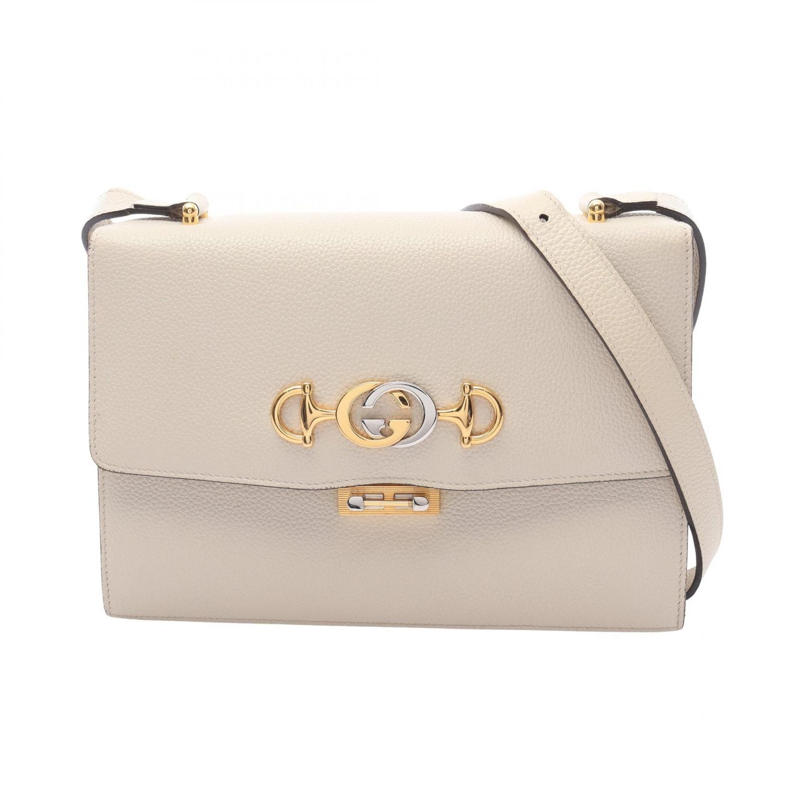 グッチ GUCCI ショルダーバッグ ズゥミ 576388 アイボリー レザー ズゥミ ショルダーバッグ レディース Used B