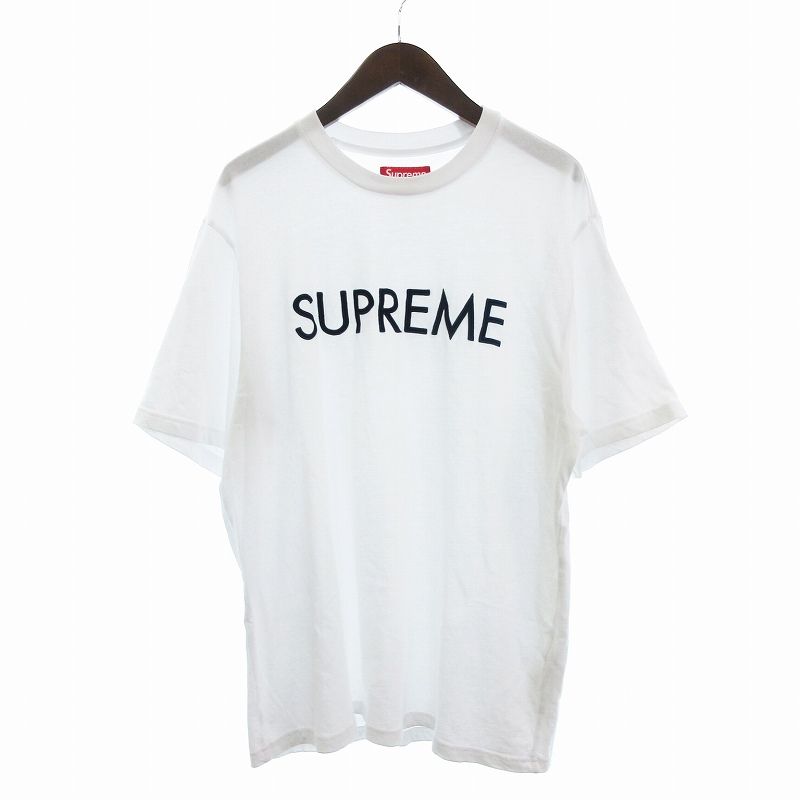 Supreme シュプリーム Tシャツ・カットソー 白 L 3303325E0269 シュプリーム SUPREME 美品 25SS Capital S/S Tシャツ