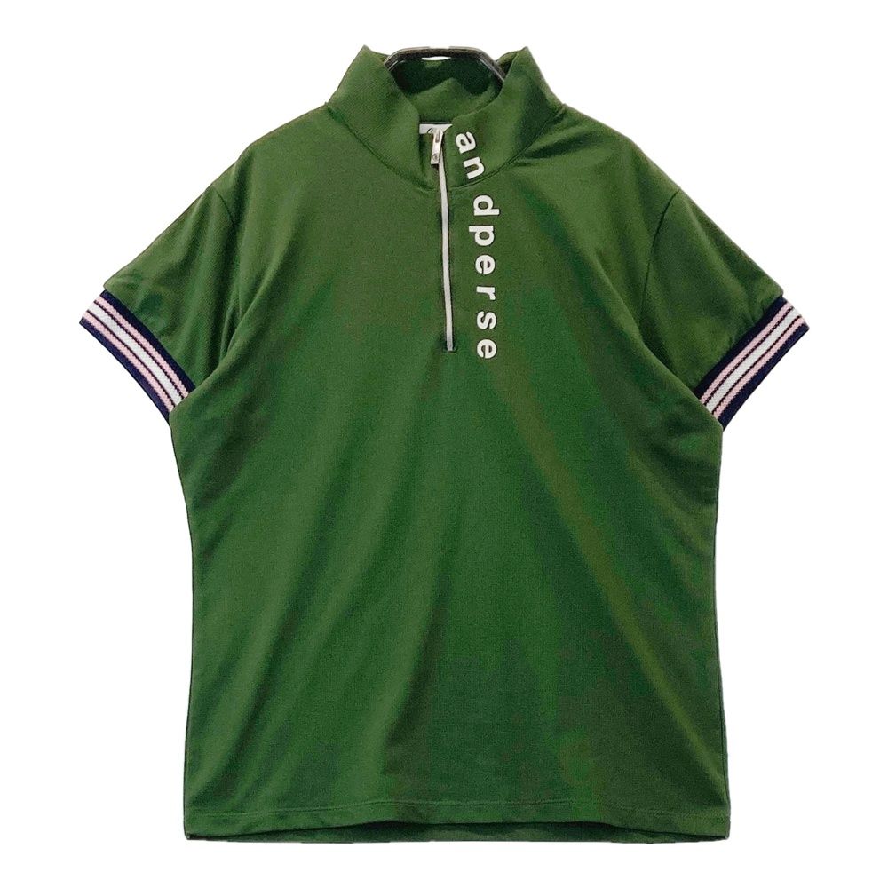 サイズ：L AND PER SE アンパスィ ハーフジップ 半袖Tシャツ