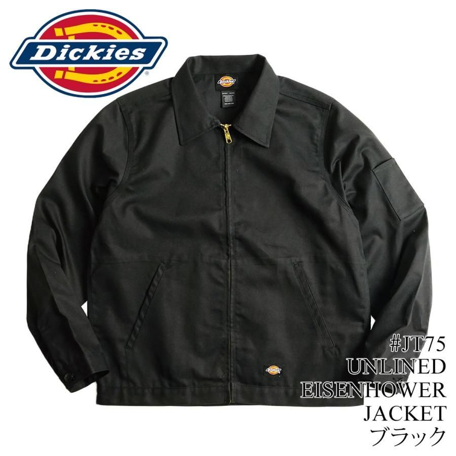 Dickies ブラック アイゼンハワージャケットJT75 Мサイズ カラー:ブラック】ディッキーズ Dickies #JT75 アンラインド