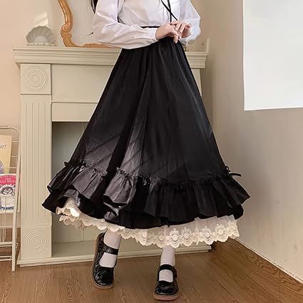 カート プリーツスカート レース柄 スクールスカート ハイ