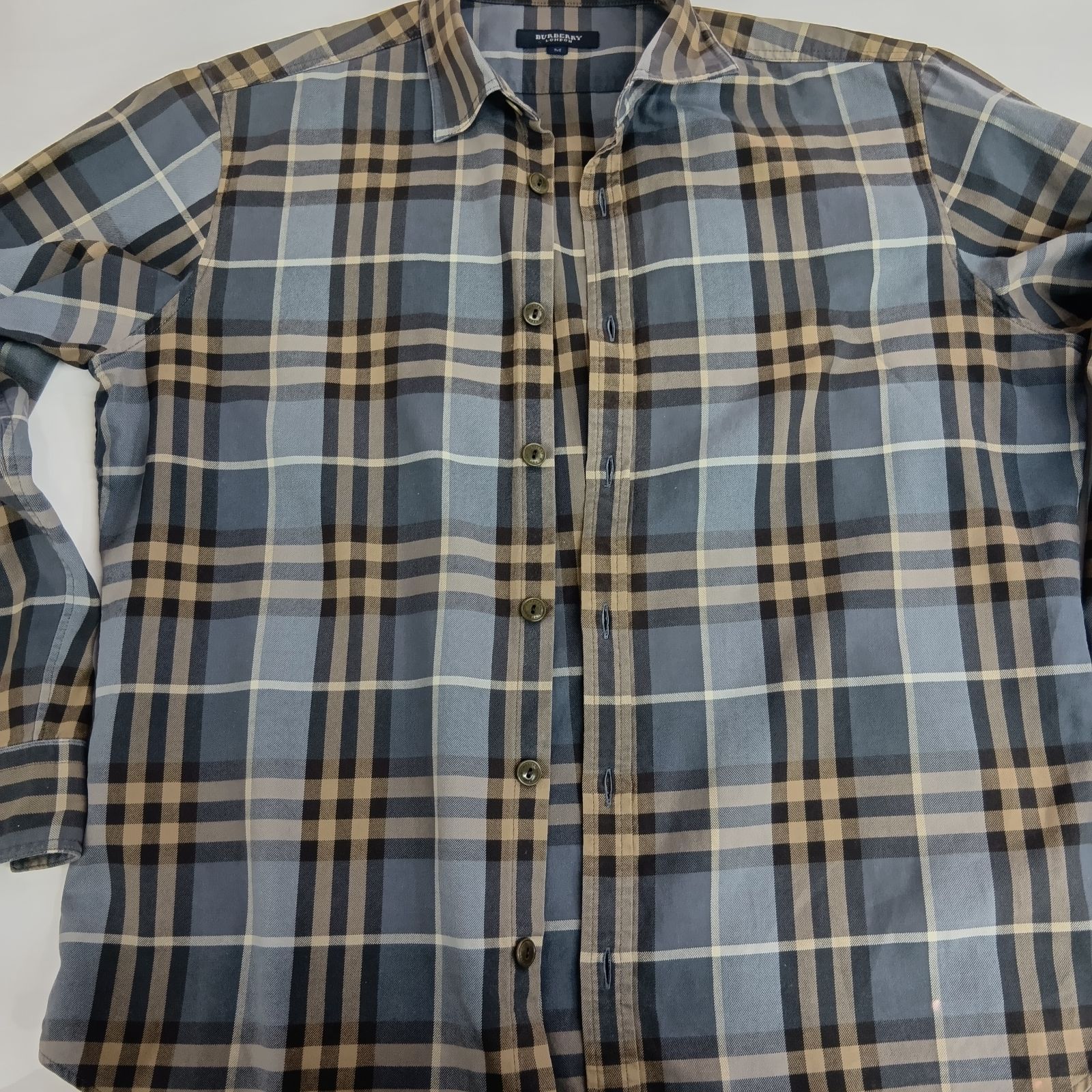 BURBERRY LONDON バーバリー ロンドン 長袖 シャツ グレー M バーバリー ロンドン メンズ 長袖 長袖ワイシャツ グレー M