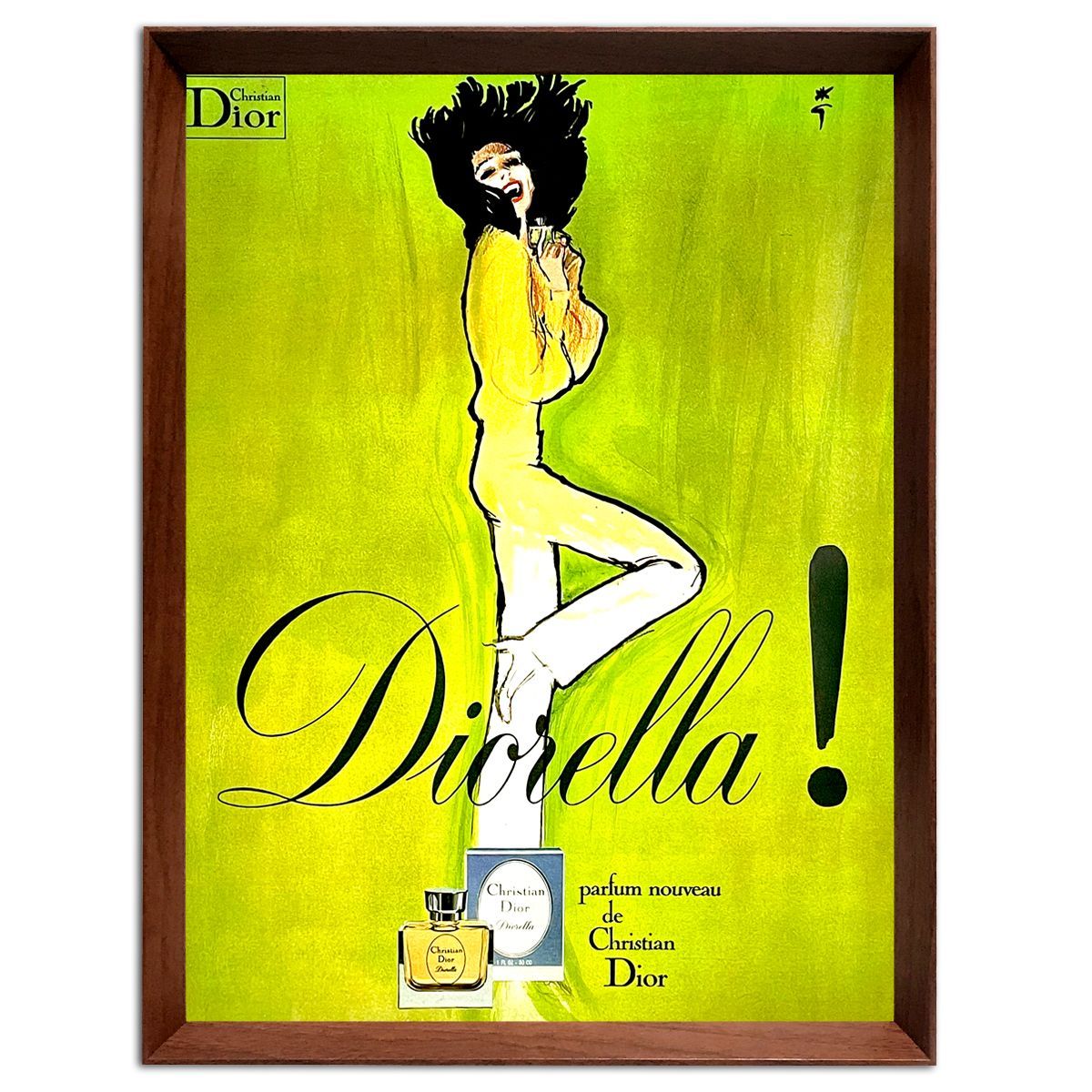 ルネ・グリュオー 1960年代 フランス ヴィンテージ 広告 額付 ポスター