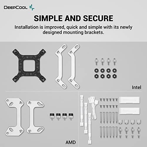 DeepCool LT720 WH 液体クーラー 360mm 第 4 世代デュアルチャンバー