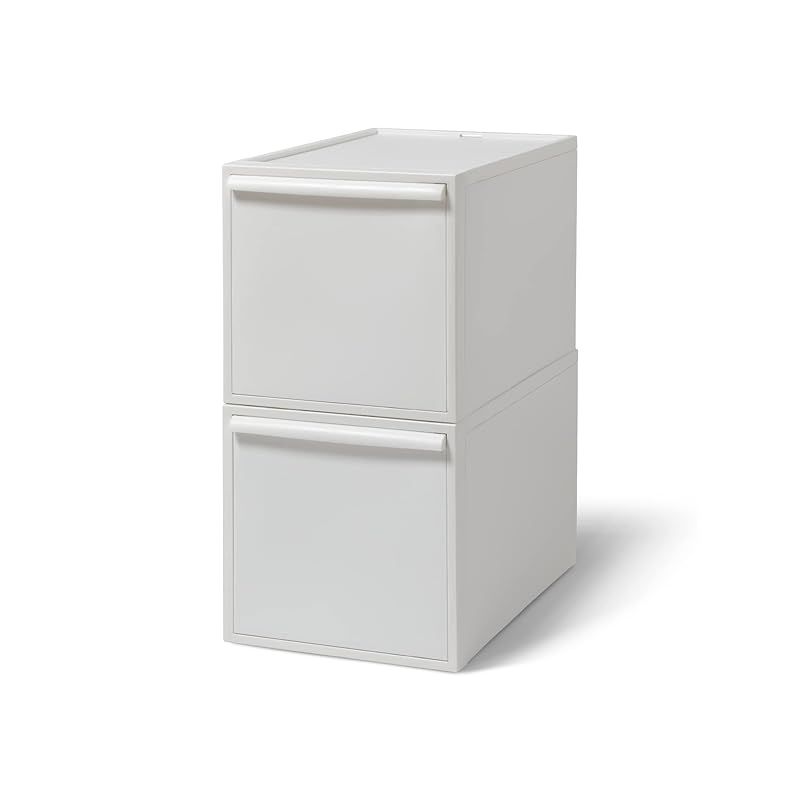 ライクイット like-it 収納ボックス クローゼットシステム 引出し L 2個組 オールホワイト CS-D3 2P 奥行き52cm 衣装ケース 衣類収納 届いてすぐに使える 0