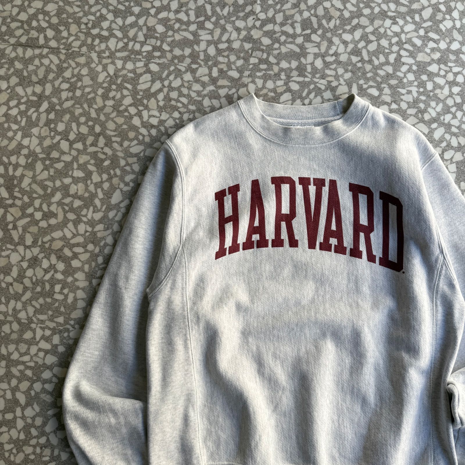 Champion 00s RW college チャンピオン リバースウィーブ 肉厚スウェット 古着 ストリート カレッジロゴ ハーバード大学 アメリカ ボルドー 太アーム 横ノリ