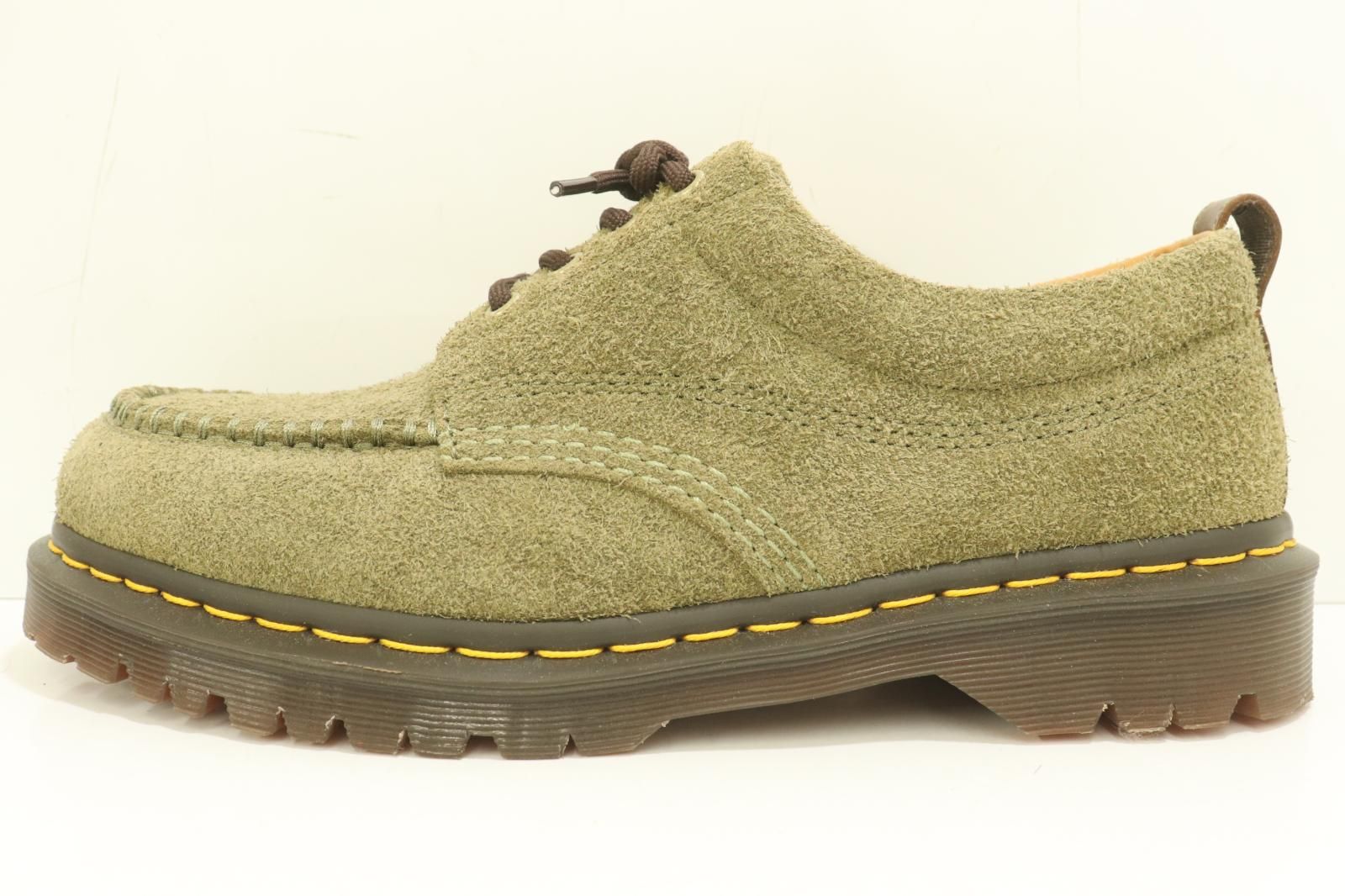 DR.MARTENS メンズシューズ UK9 LOWELL メンズシューズ DR.MARTENS UK9 カーキ 無地 WWW_MORNINGWALKER_COM