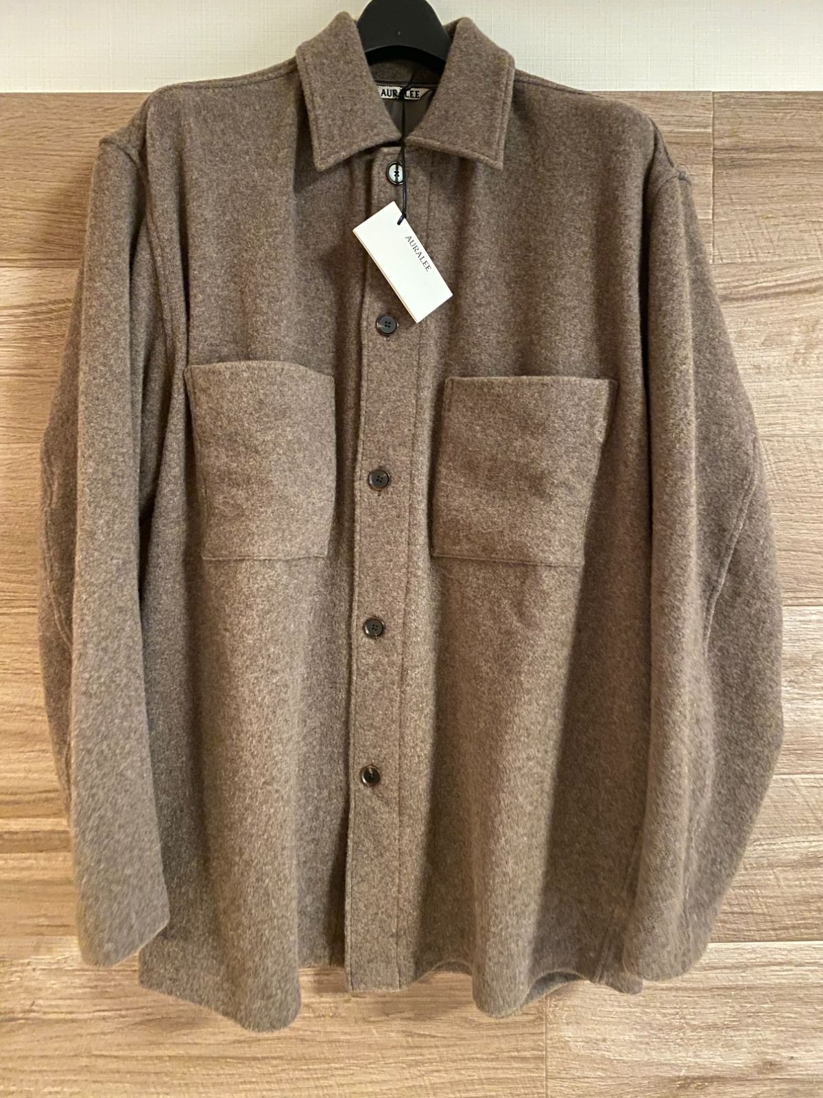 AURALEE】CASHMERE WOOL BIG SHIRTSBLOUSON - メルカリ