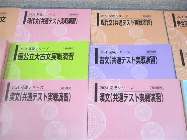 河合塾 難関国公立大コース 現代文/古文/漢文/共通テスト実戦演習 テキスト通年セット 2024 計17冊 109L0D 河合塾 難関国公立大コース 現代文/古文/漢文/共通テスト実戦