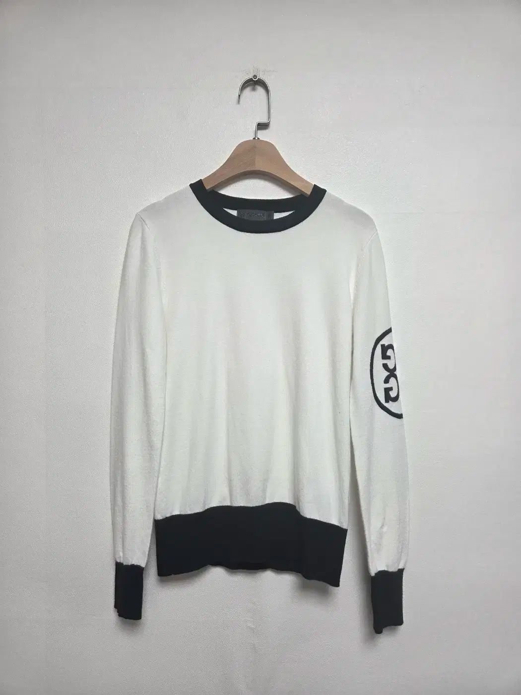 G FORE ジーフォア レディース ゴルフ 長袖 ニットTシャツ 白 S