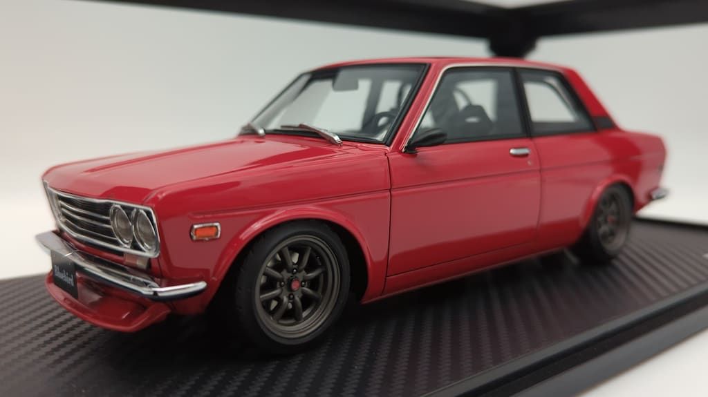 ignition model 1|18レジン製 Watanabe-Wheel Datsun Bluebird 510 Red IG3306