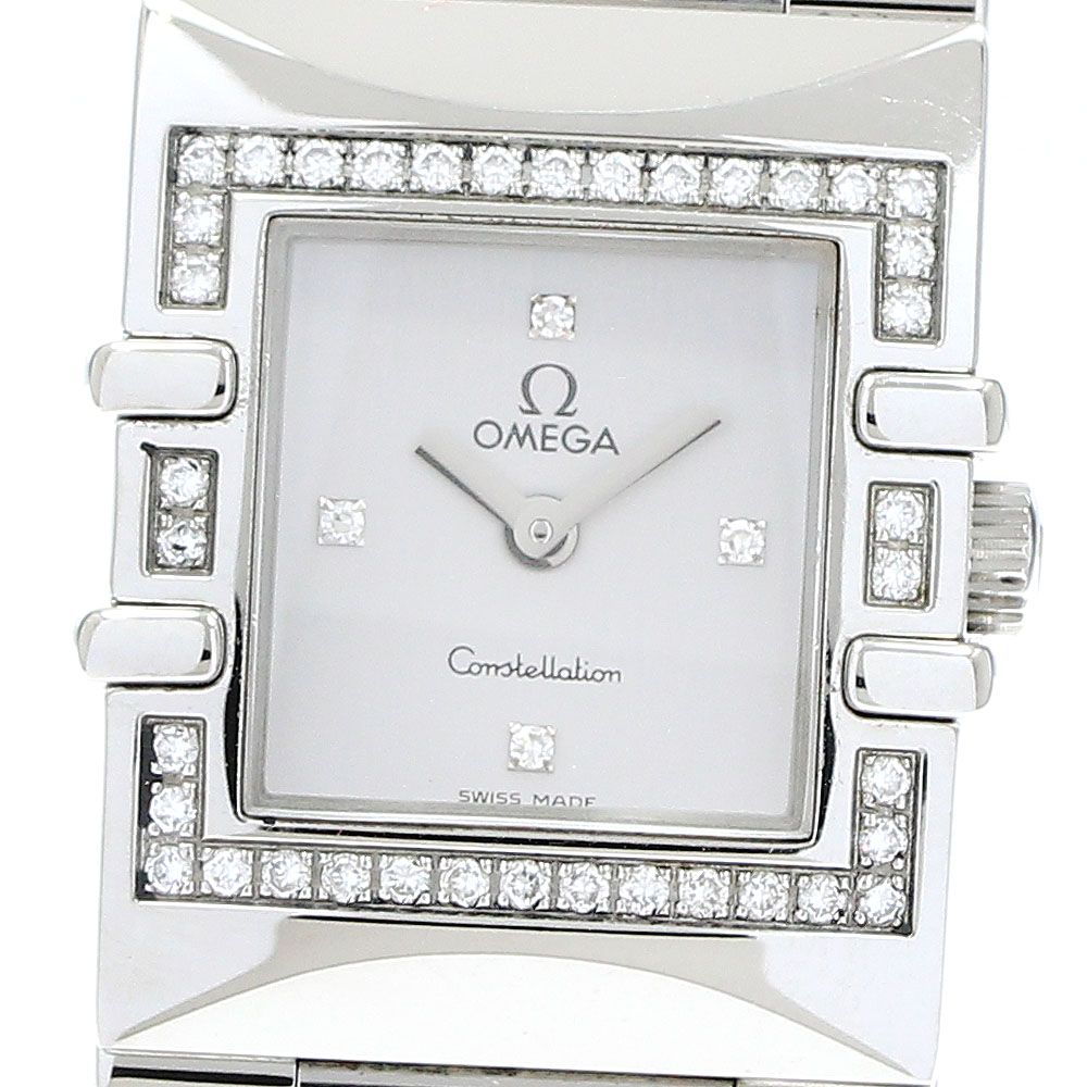 オメガ OMEGA 1528.36 コンステレーション カレ クアドラ ダイヤベゼル 4P クォーツ レディース保証書付き_912676