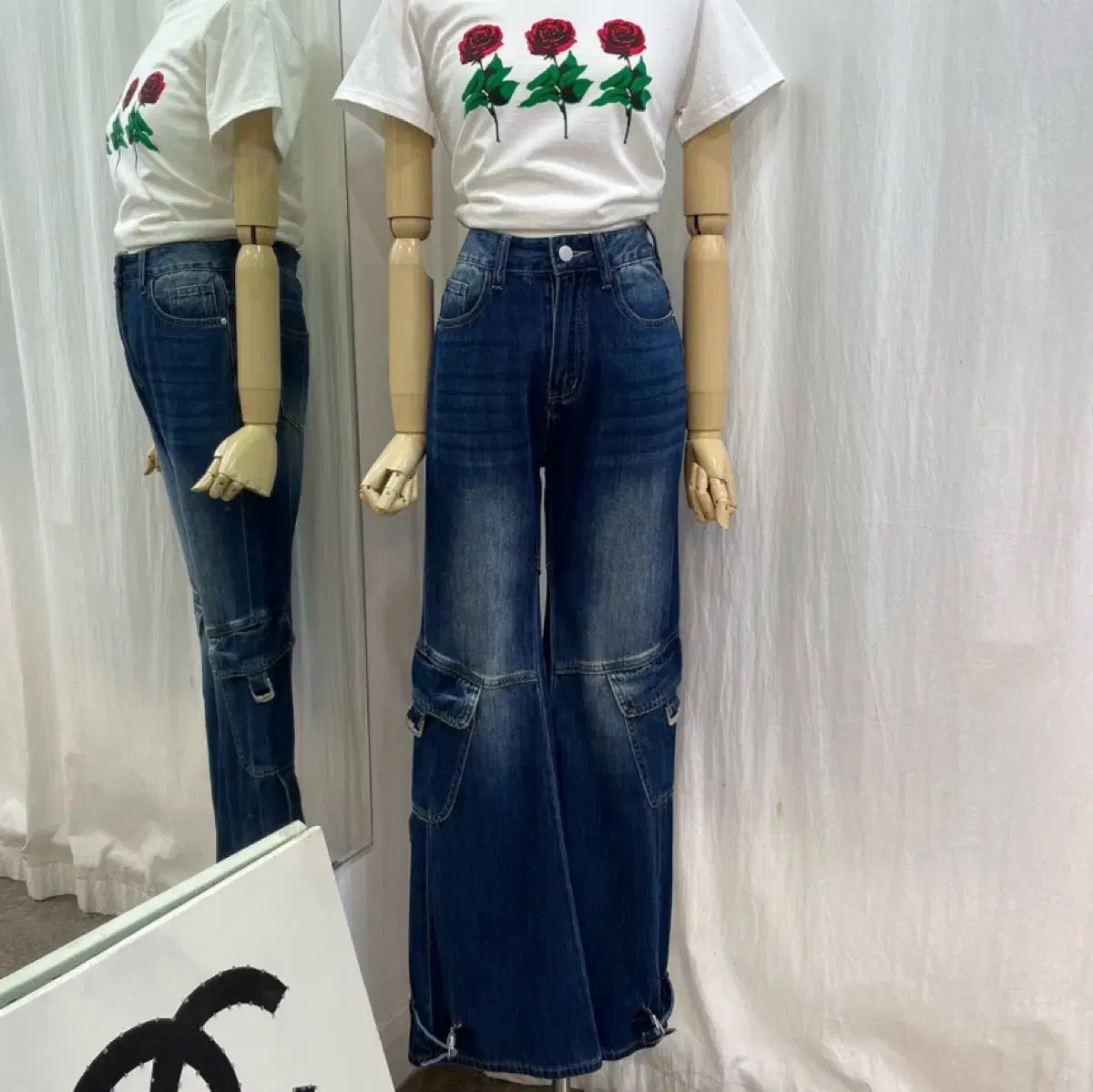 ベルト付きパンツ