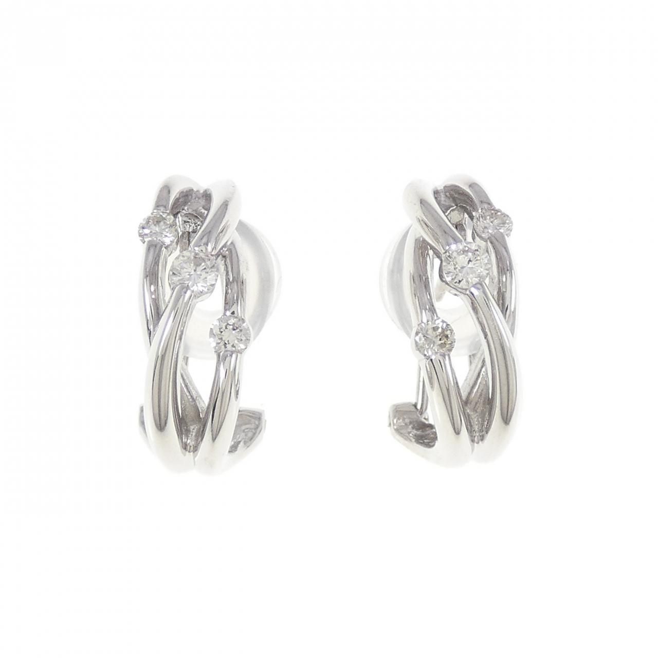 K18WG ダイヤモンド ピアス|イヤリング 0.30CT