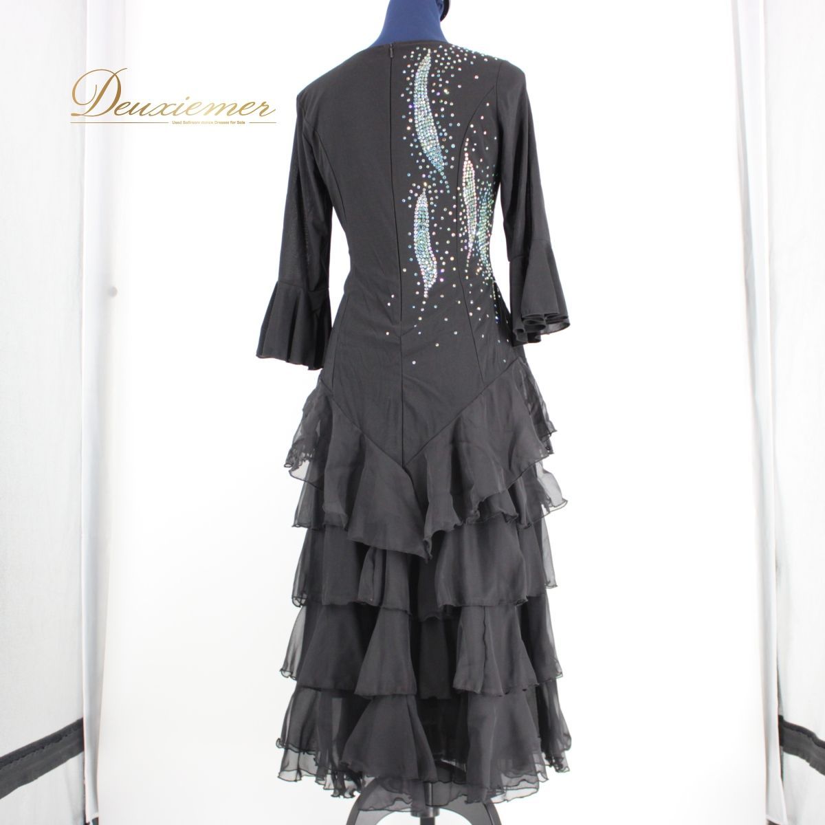 美品 社交ダンス衣装】 ブラック系 ドレス ワンピース
