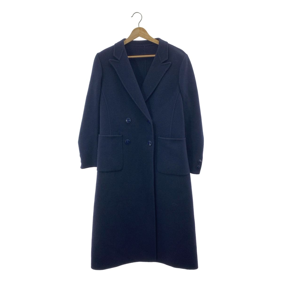 HERNO / ヘルノ | ウール ダブル チェスターコート | 44 | ネイビー