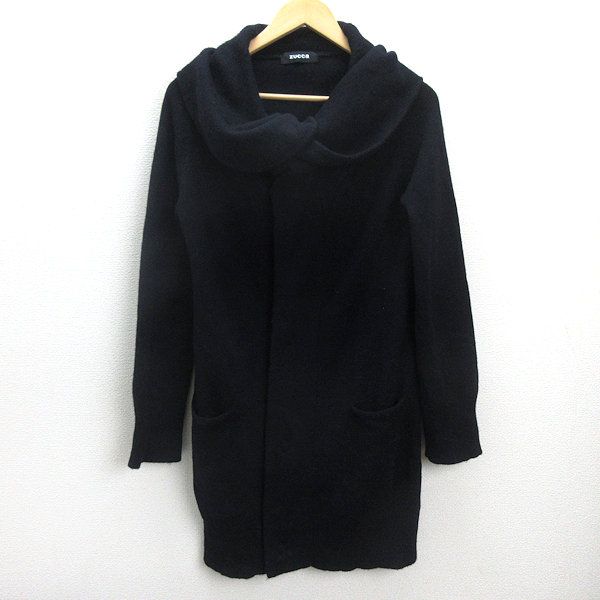 Gズッカ/ZUCCA ウールニットロングカーディガン【M】紺/men's/51【中古】