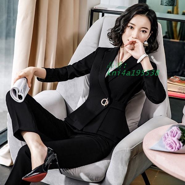 大きいサイズ スーツ OL 卒業式 入学式 おしゃれなバックペプラムジャケット パンツORスカートのレディーススーツ2点セット セール 4L L 2L 3L サイズ 5L kni4a195538