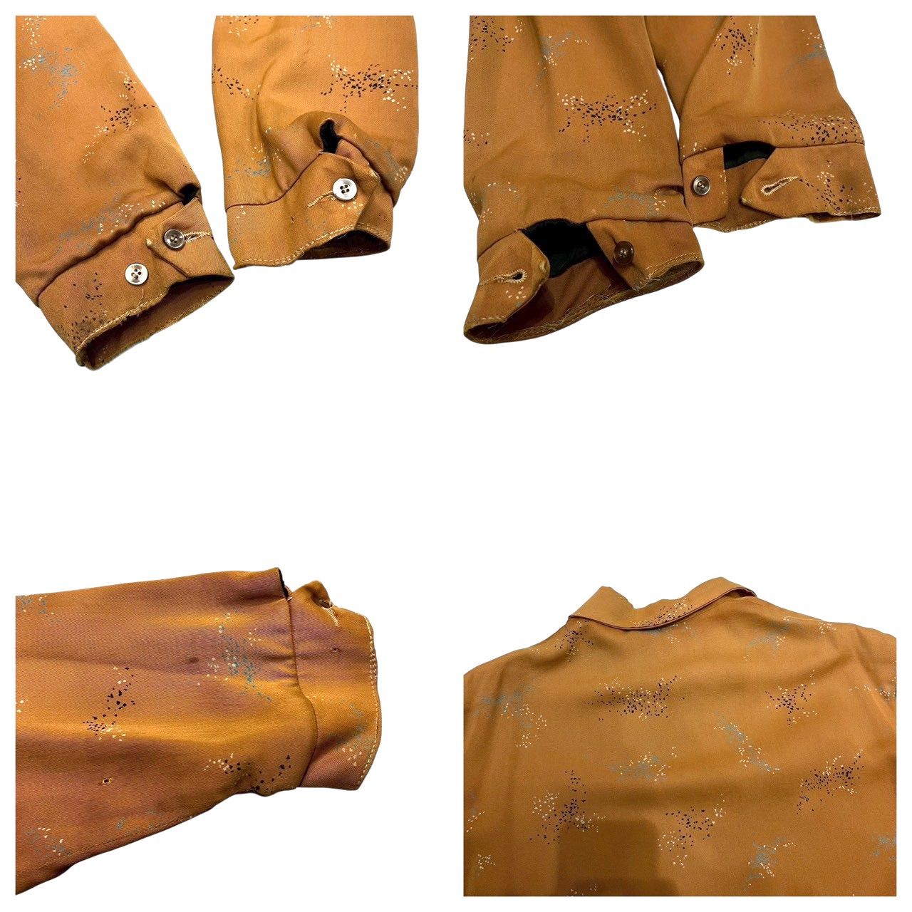 50s ビンテージ アトミック柄 レーヨン ギャバジン ジャケット