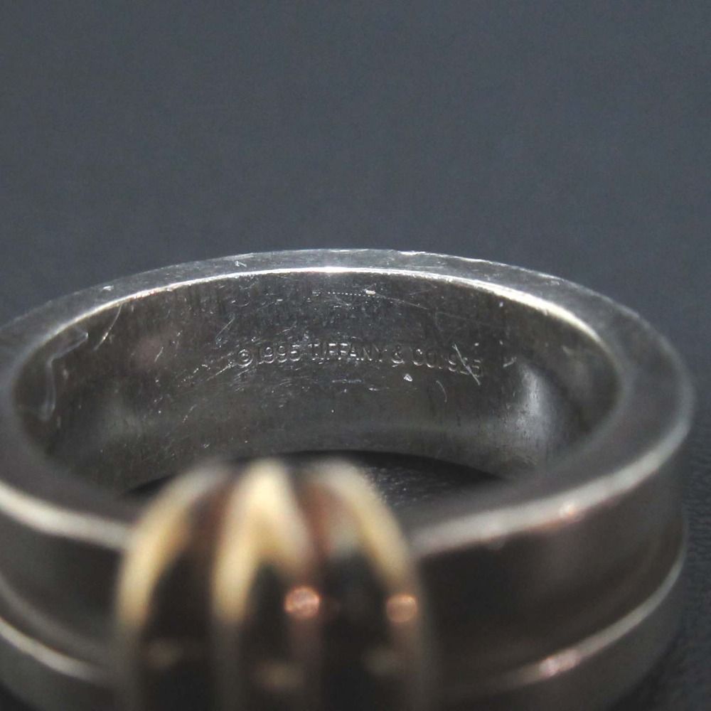 ティファニー シグネチャー コンビ ツイスト リング 925 750 8号