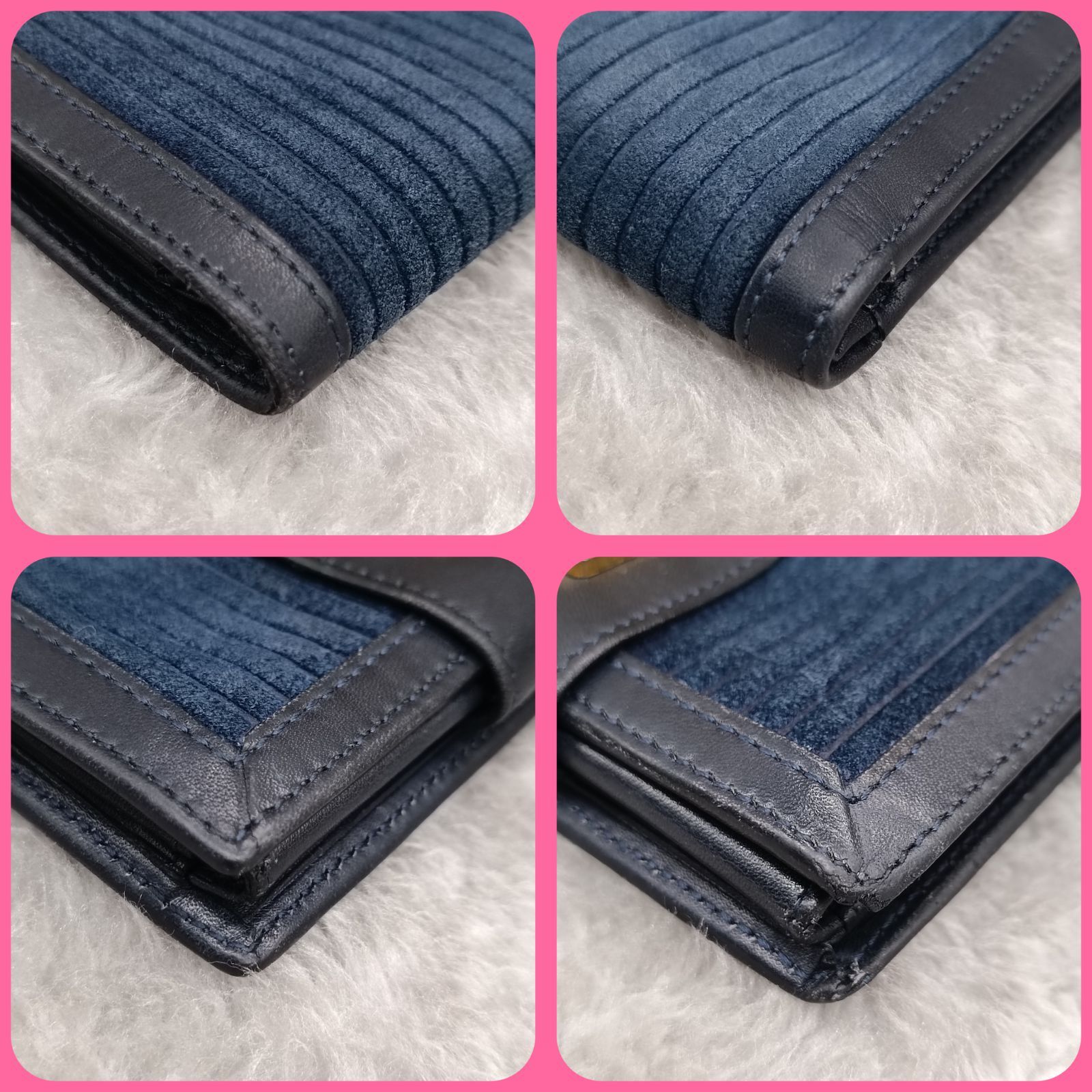 LOEWE 》 ロエベ 折財布 コンパクトウォレット アナグラム スエード 本  