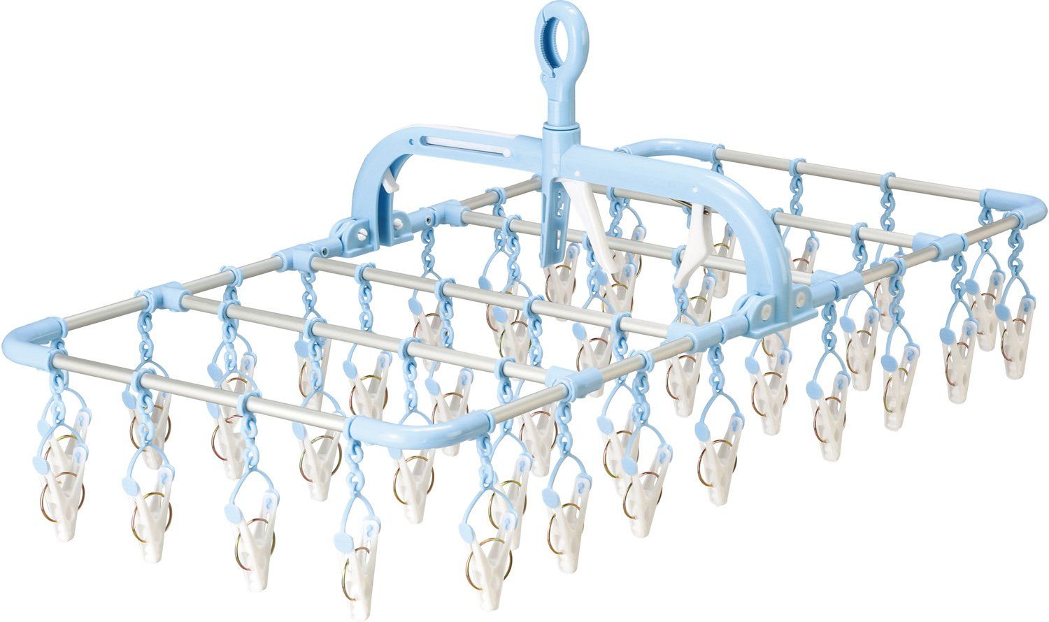 新着商品 ツウィンモール シャインライフ 横もちアルミハンガー 40ピンチ ブルー SL-01