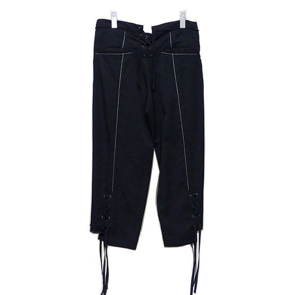 新品】Yohji + Noir 白糸ステッチ レースアップ パンツ - Concept