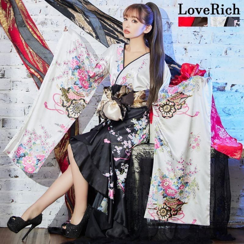 LoveRich 【高級ライン】アシンメトリー花魁 高級ライン】【3カラー/3点セット】アシンメトリー 花柄 レース
