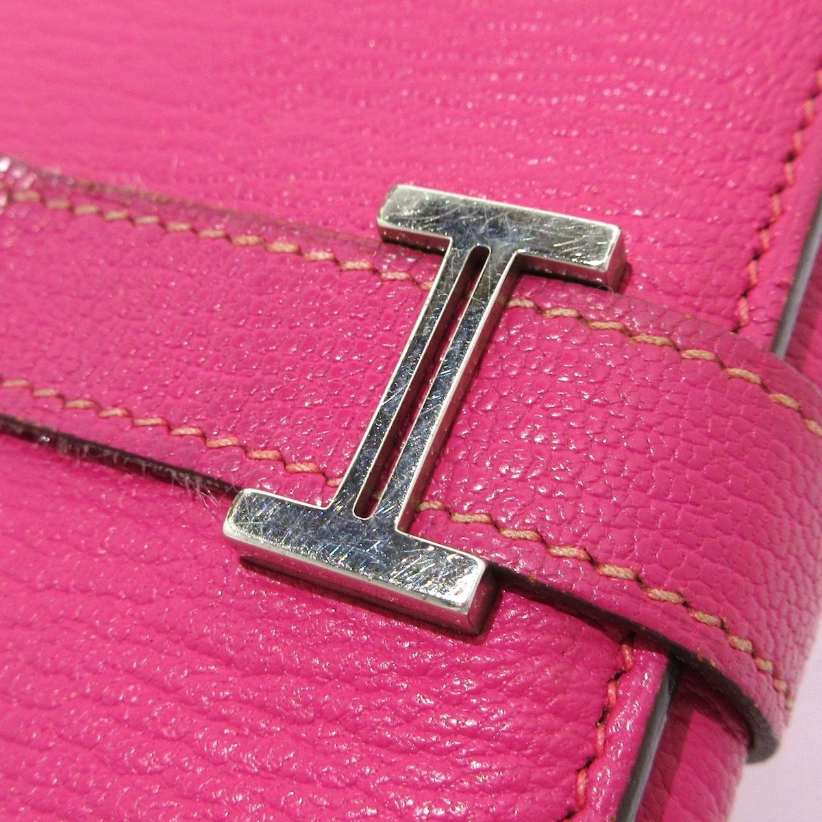 HERMES(エルメス) 長財布 ベアンスフレ ローズショッキング 新型金具  