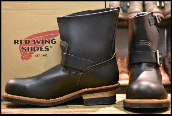 7D 14年 レッドウィング 2976 ショート エンジニア 黒 ブラッククローム スチールトゥ ブーツ redwing HOPESMORE FD321