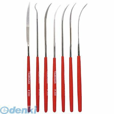 7営業日以内発送 ツボサン TDST20J ダイヤモンドヤスリ 片コテ7種セット ＃200 沖縄離島販売不可